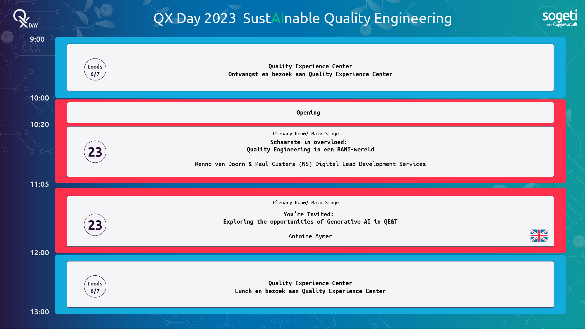 QX Day Programma Ochtend