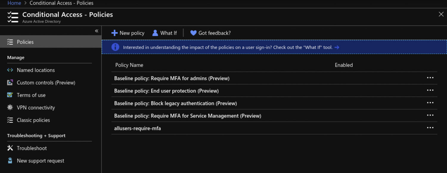 Conditional Access Policies